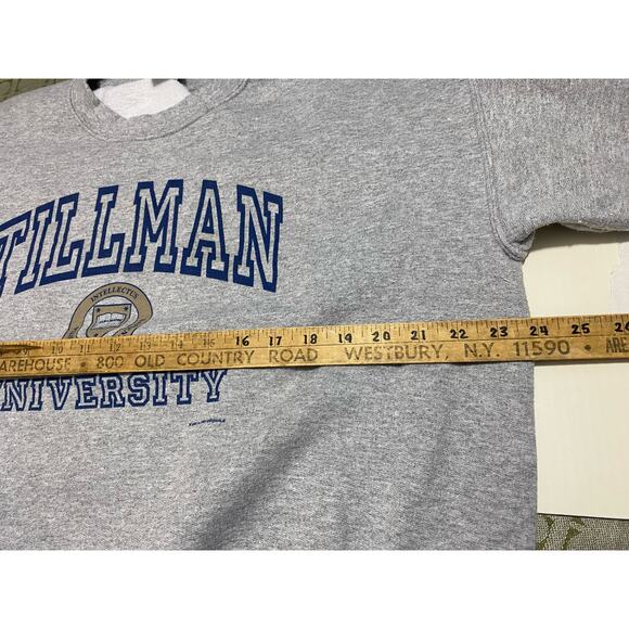 Tillman University gray sweater size Large dated 2002   24x27 - Picture 4 of 6